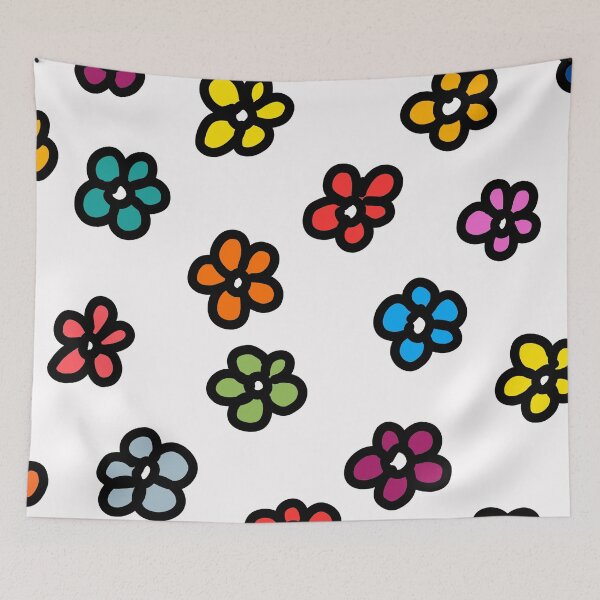 Item preview, Colorful cartoon flowers designed and sold by silent-violin.