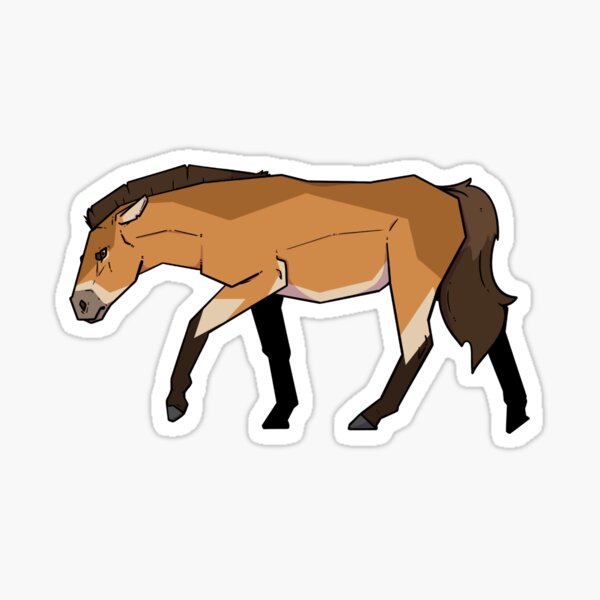 Aperçu de l'œuvre Cheval de Przewalski (cheval sauvage mongol) créée et vendue par CMillsStickers.