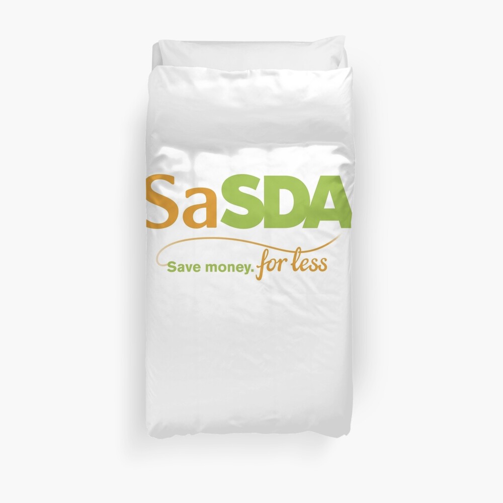 Sasda Asda Sainsbury S Merger Funny New Logo Duvet Cover By