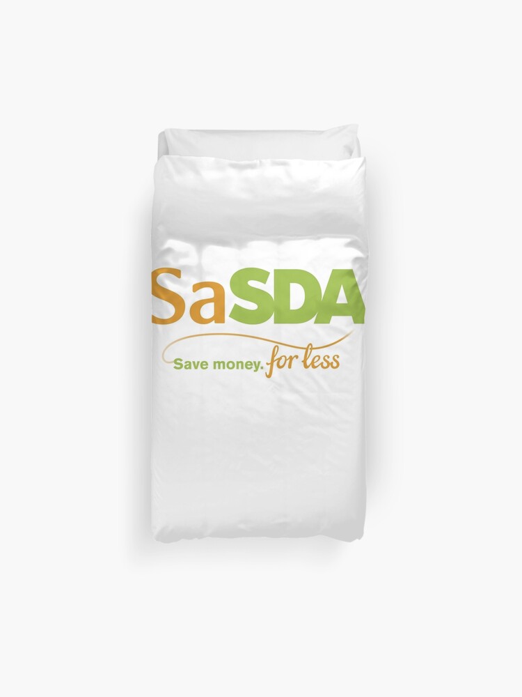 Sasda Asda Sainsbury S Merger Funny New Logo Duvet Cover By