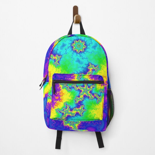 Item preview, Mandelbrot 78 - Spectacularly detailed, vibrantly glowing yellow-green-cyan star with intricately structured background designed and sold by Draeger0.