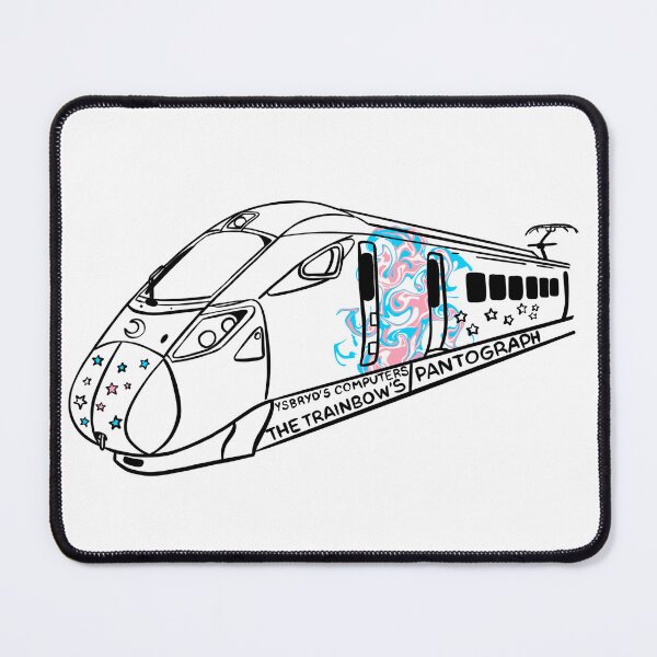 Item preview, The Trainbow's Pantograph (Trans Pride flag) designed and sold by YsbrydLuna.