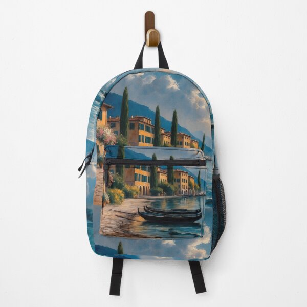 Item preview, Moonlit Reflections on a Serene Lakeside Village designed and sold by ArtComixHaven.