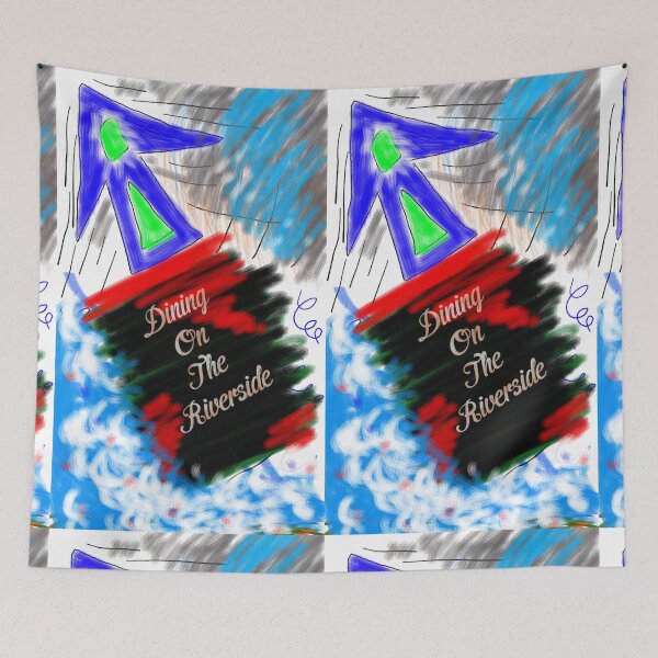 Item preview, Dining on the river side paining.  designed and sold by AWADHESH  CHAURASIA.