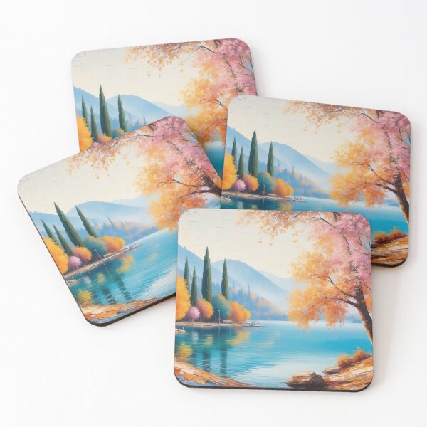 Item preview, Autumn’s Palette: Vibrant Lakeside Colours designed and sold by ArtComixHaven.
