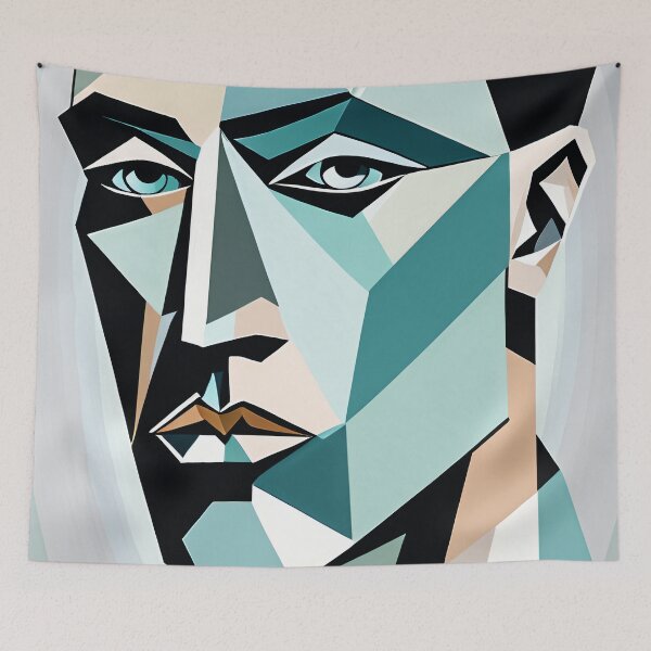 Item preview, A Blue Cubist Portrait of a Man  designed and sold by LKozerski.