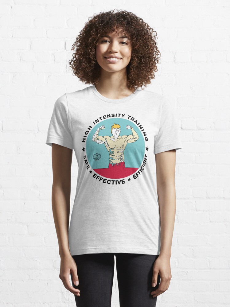 Alternate view of High Intensity Training is Safe, Effective, Efficient by HITuni Essential T-Shirt