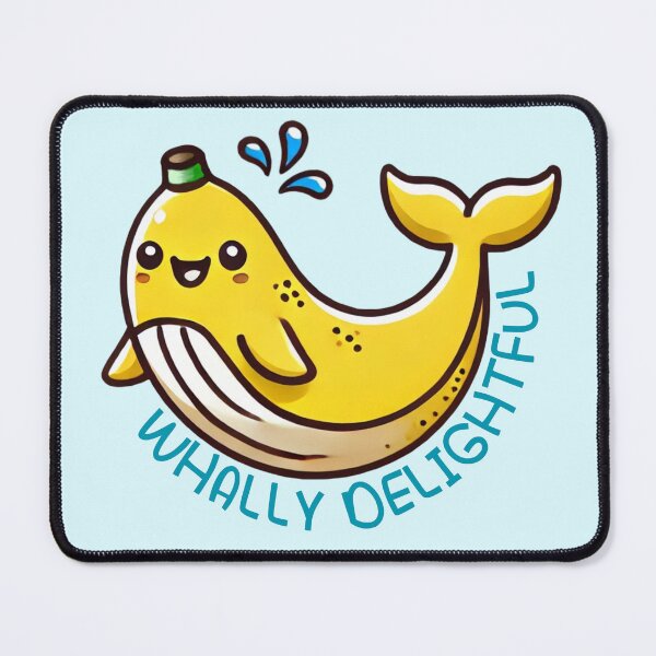 Artikelvorschau, Whally Delightful - süßer Bananenwal entworfen und verkauft von Funny-Banana.