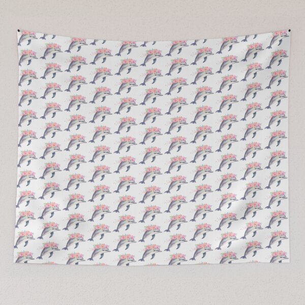 Item preview, Floral Adorned Dolphin designed and sold by New-School-Wave.
