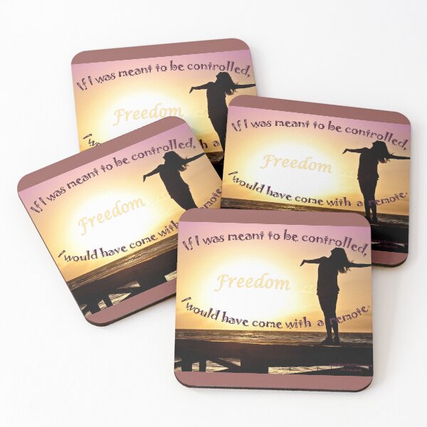 Item preview, Freedom, 'If I was meant to be controlled ...', Sunset, Ocean, Yellow, Pink, Dock, by ArtByTristine designed and sold by ArtByTristine.