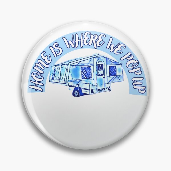 Item preview, Home is Where We Pop Up White and Blue Trailer Tent - Arch designed and sold by BeccaAelishe.