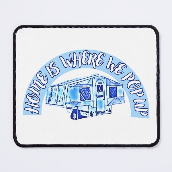 Item preview, Home is Where We Pop Up White and Blue Trailer Tent - Arch designed and sold by BeccaAelishe.