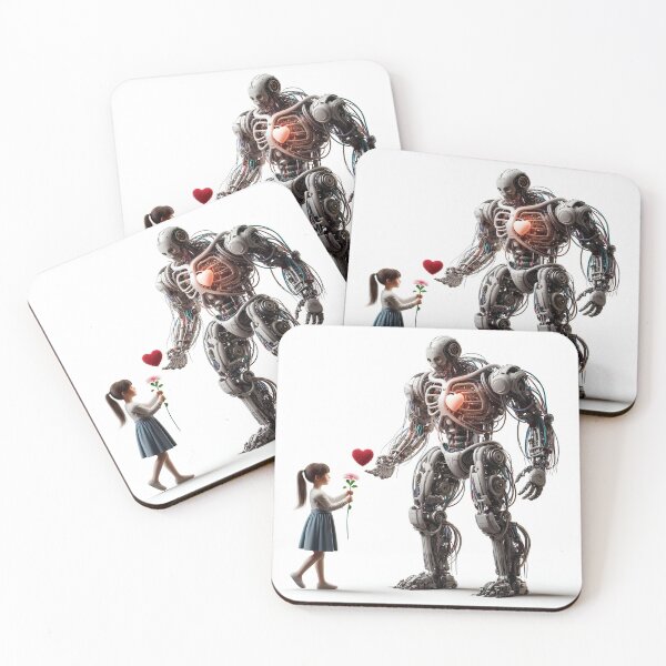 Item preview, Robot with heart and girl designed and sold by Coldshe.