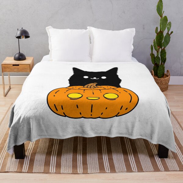 Item preview, Spooky Cat Loves Pumpkin designed and sold by GoblinBoutique.
