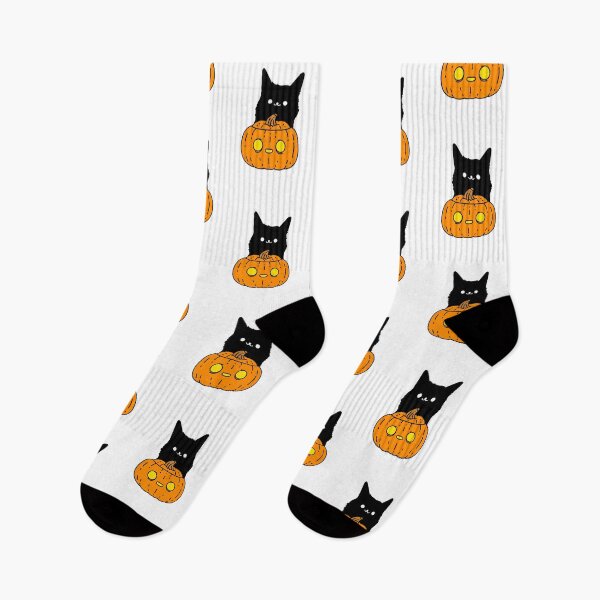 Item preview, Spooky Cat Loves Pumpkin designed and sold by GoblinBoutique.