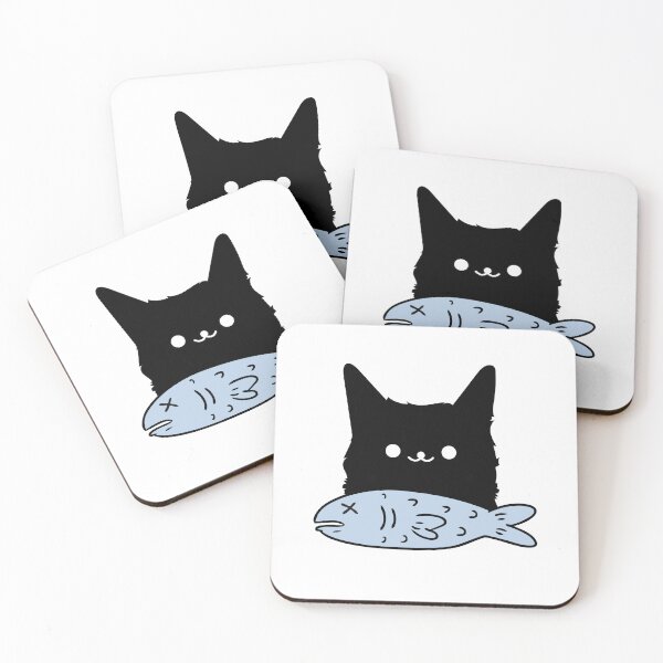 Item preview, Spooky Cat with Fish designed and sold by GoblinBoutique.