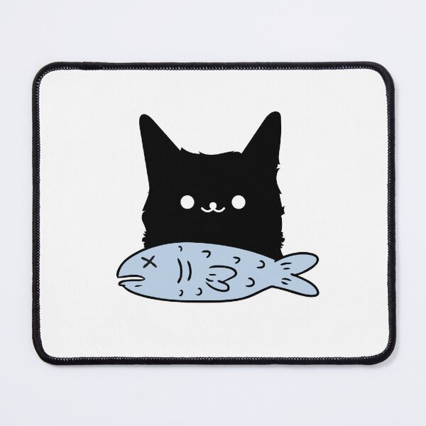 Item preview, Spooky Cat with Fish designed and sold by GoblinBoutique.