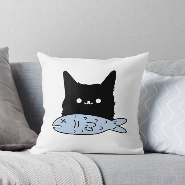 Item preview, Spooky Cat with Fish designed and sold by GoblinBoutique.