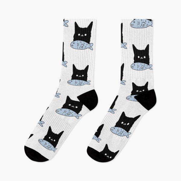 Item preview, Spooky Cat with Fish designed and sold by GoblinBoutique.