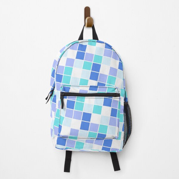 Item preview, Colorful Square Geometry Blocks Blue Theme designed and sold by EvergreenMotifs.