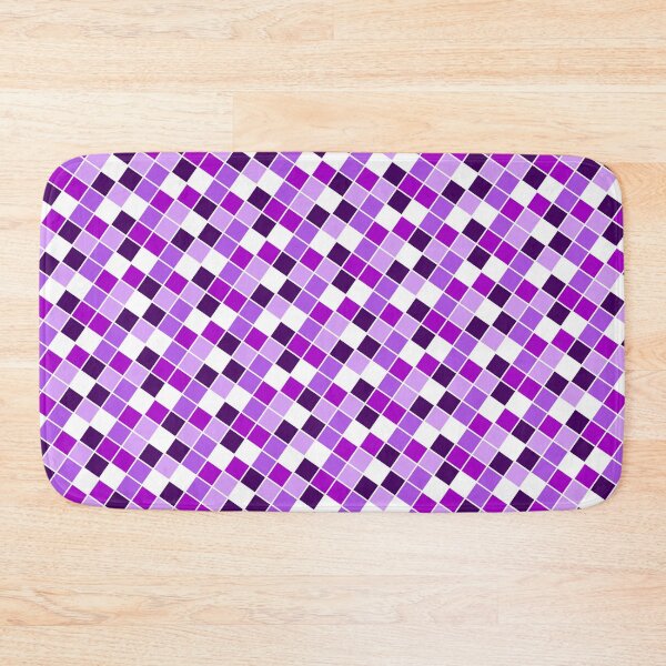 Item preview, Colorful Square Geometry Blocks Purple Theme designed and sold by EvergreenMotifs.