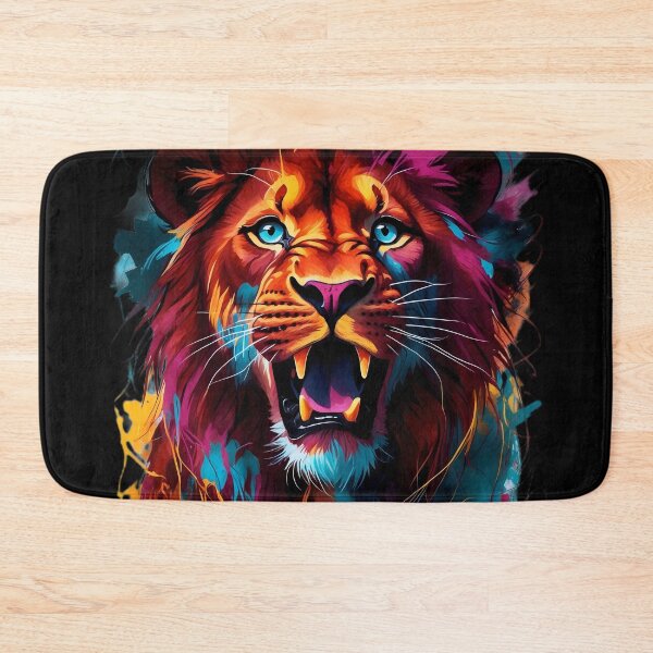 Item preview, Roaring Majesty: A Symphony of Colourful Lion Art designed and sold by ArtComixHaven.