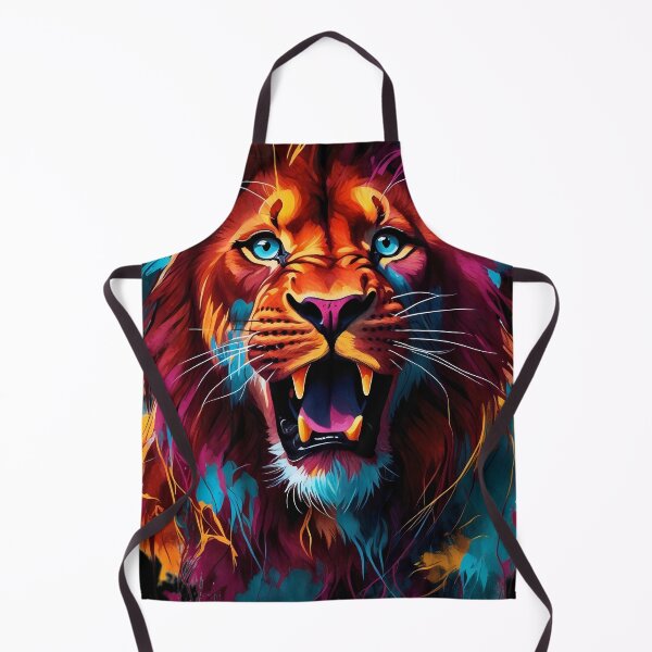 Item preview, Roaring Majesty: A Symphony of Colourful Lion Art designed and sold by ArtComixHaven.