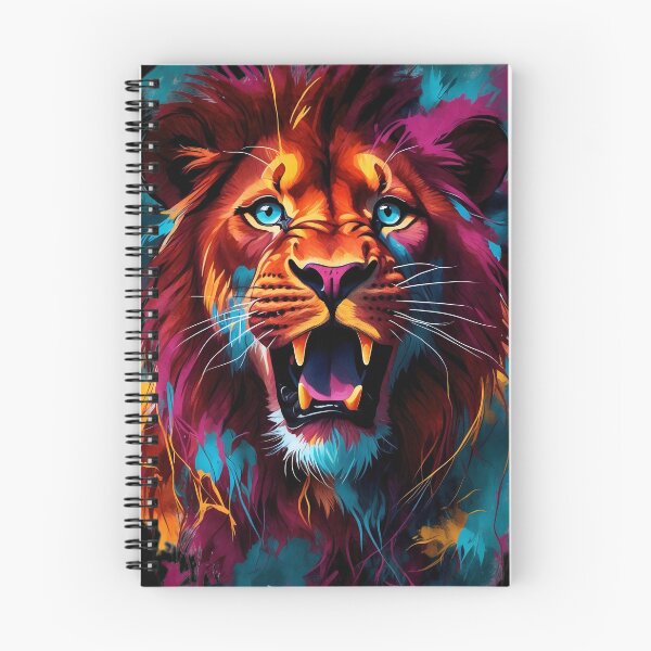 Item preview, Roaring Majesty: A Symphony of Colourful Lion Art designed and sold by ArtComixHaven.