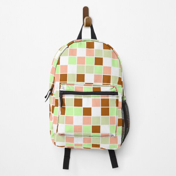 Item preview, Colorful Square Geometry Blocks Natural Theme designed and sold by EvergreenMotifs.