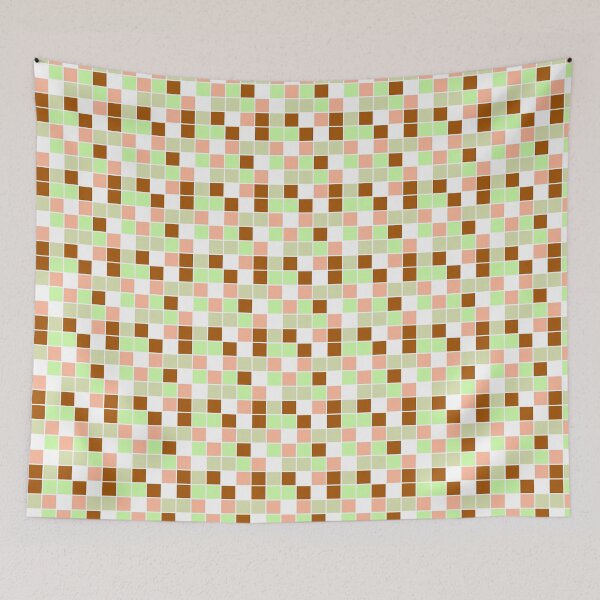 Item preview, Colorful Square Geometry Blocks Natural Theme designed and sold by EvergreenMotifs.