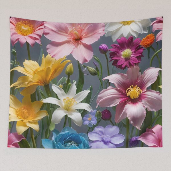 Item preview, Cute spring wildflowers, wild flowers floral poster design, background. designed and sold by HAKKI ARSLAN.