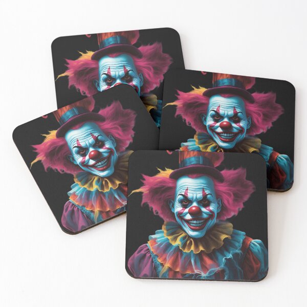 Item preview, Carnival of Fear: Creepy Clown Captures Nightmarish Charm designed and sold by ArtComixHaven.