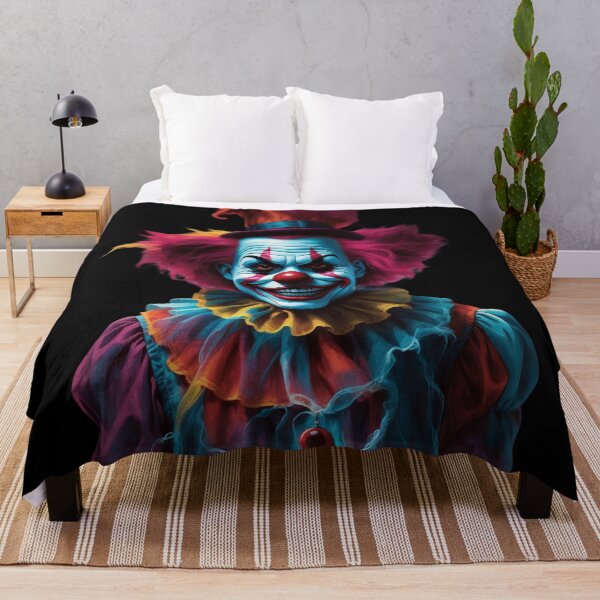 Item preview, Carnival of Fear: Creepy Clown Captures Nightmarish Charm designed and sold by ArtComixHaven.