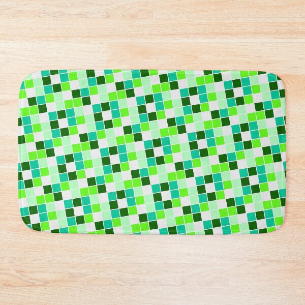 Item preview, Colorful Square Geometry Blocks Green Theme designed and sold by EvergreenMotifs.