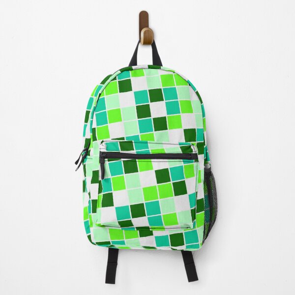 Item preview, Colorful Square Geometry Blocks Green Theme designed and sold by EvergreenMotifs.