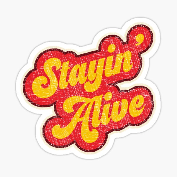 Item preview, "Stayin' Alive" Vintage 1970s Retro designed and sold by webdango.