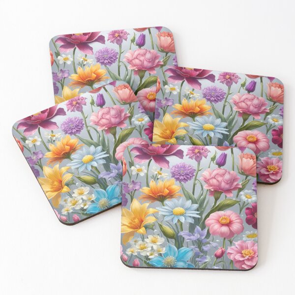 Item preview, Cute spring wildflowers, wild flowers floral poster design, background. designed and sold by HAKKI ARSLAN.