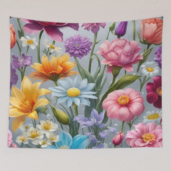 Item preview, Cute spring wildflowers, wild flowers floral poster design, background. designed and sold by HAKKI ARSLAN.