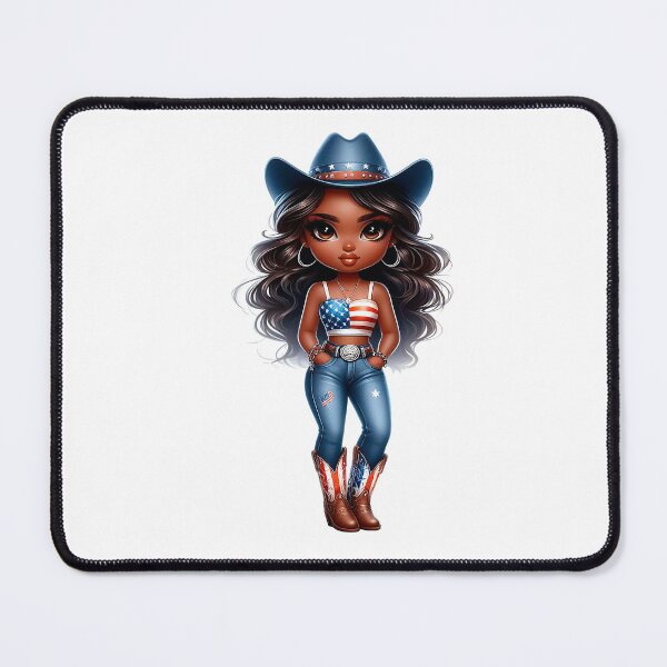 Item preview, 4Th July Black Chibi Doll, 4Th July Afro American Chibi,  Afro Chibi Girl, Black  American Chibi Doll, Afro Chibi Doll, Independence Day Chibi Girl, Happy American Day, American Holiday.. designed and sold by gabrielakrall.