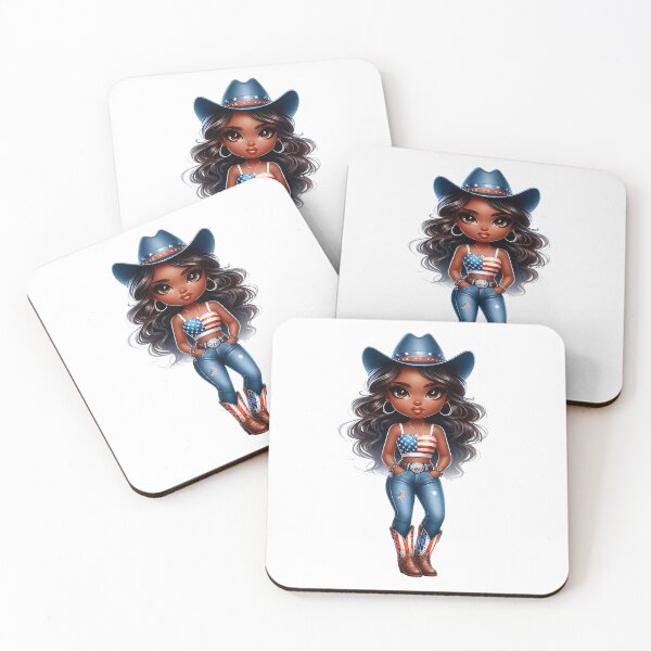 Item preview, 4Th July Black Chibi Doll, 4Th July Afro American Chibi,  Afro Chibi Girl, Black  American Chibi Doll, Afro Chibi Doll, Independence Day Chibi Girl, Happy American Day, American Holiday.. designed and sold by gabrielakrall.