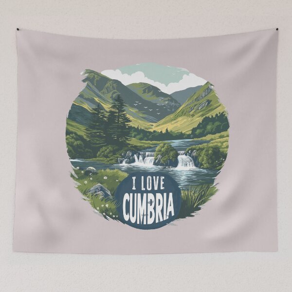 Item preview, I Love Cumbria - Lake District designed and sold by SmallOwlDesign.