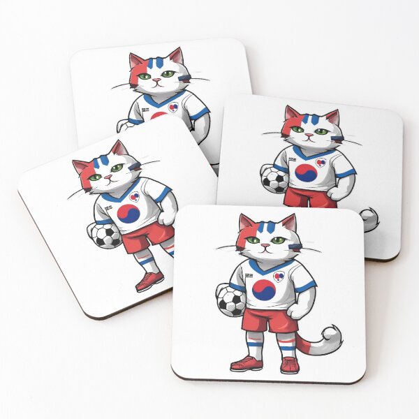 Item preview, SOUTH KOREA Sports Team: a Cat wearing colours of Korean Flag D20 designed and sold by PerfectDay2Play.