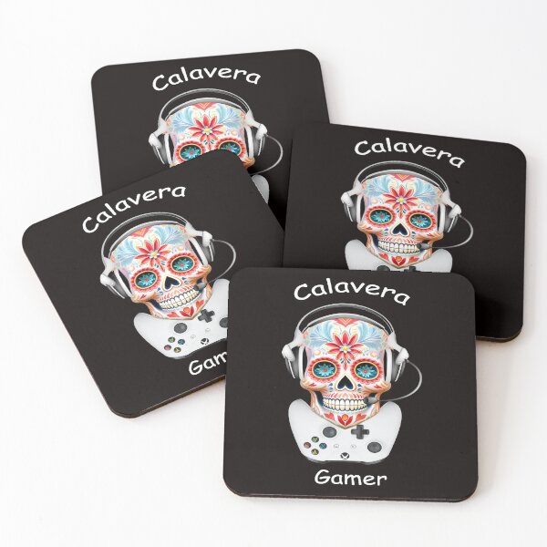 Item preview, Calavera Gamer Day Of The Dead Sugar Skull  designed and sold by Atteestude.