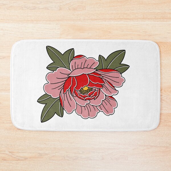 Item preview, Traditional Style Tattoo Peony Floral designed and sold by Shayna Rogers.