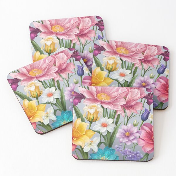 Item preview, Cute spring wildflowers, wild flowers floral poster design, background. designed and sold by HAKKI ARSLAN.