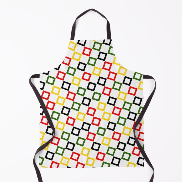 Item preview, Colorful Square Geometry Blocks Rasta Tones designed and sold by EvergreenMotifs.