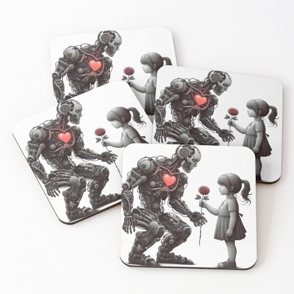 Item preview, Robot with heart and girl II designed and sold by Coldshe.