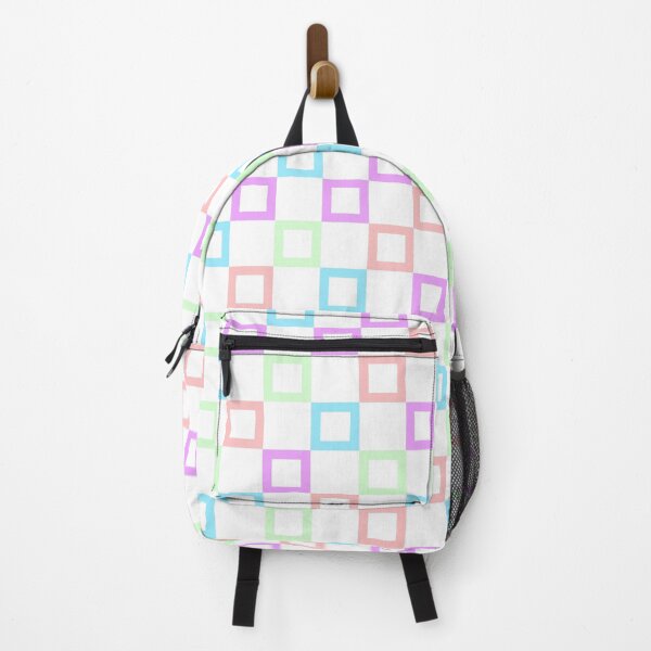 Item preview, Colorful Square Geometry Blocks Faded Pastel Theme designed and sold by EvergreenMotifs.