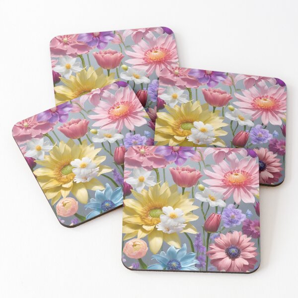 Item preview, Cute spring wildflowers, wild flowers floral poster design, background. designed and sold by HAKKI ARSLAN.
