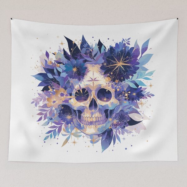 Item preview, Skull Surrounded by Flowers designed and sold by Christian Weiss.